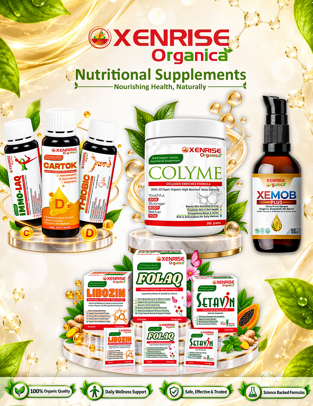 XENRISE Organica Nutritional Supplements
